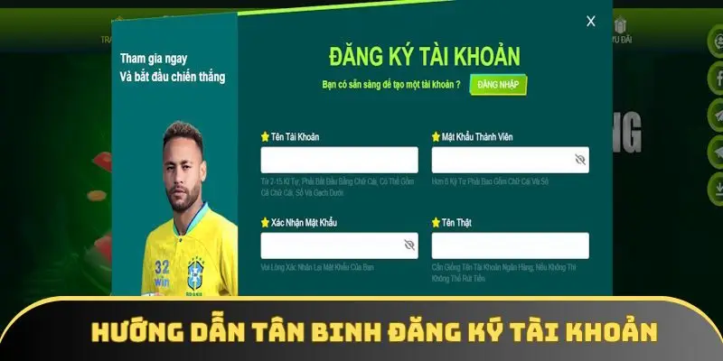 Các bước đăng ký tài khoản tại trang chủ nhà cái